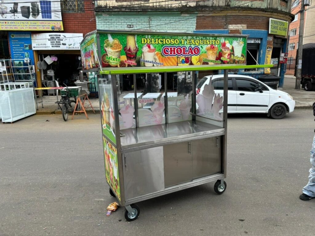 Carro ambulante para venta de cholaos en Bogotá